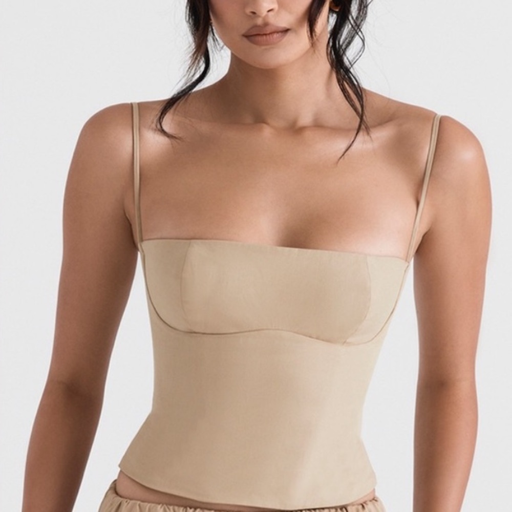 House of CB tan corset top